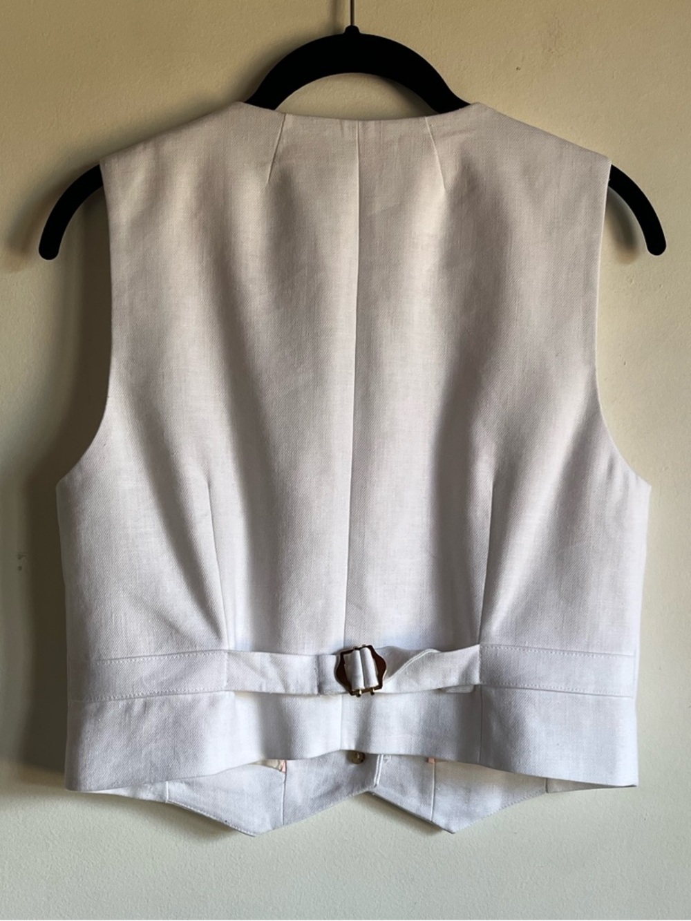 NWT JCrew Classic Vest in Stretch Linen Blend White Size 2 Cropped $148 CA761 - Picture 5 of 11